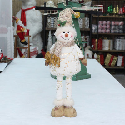 ของเล่นตุ๊กตาหิมะธีมคริสต์มาสเครื่องประดับผ้าทอกำมะหยี่ตกแต่งตามฤดูกาลสำหรับคริสต์มาส