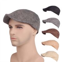 【CW】 Men Flat Cap Stripes Beret ！