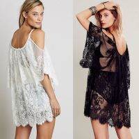 ฤดูร้อนผู้หญิง Casual Beach Lace Dress ชุดว่ายน้ำลูกไม้โครเชต์บิกินี่ชุดว่ายน้ำ Cover Up