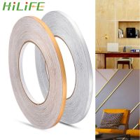 HILIFE Floor Seam Sticker Wall Stickers Waterproof Gap Sealing Foil Tape 50x0.05m Gold Silver DIY Copper Foil Strip Home Decor