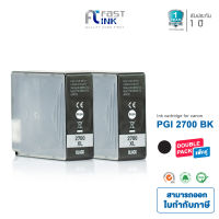 Fast Ink สำหรับรุ่น Canon PGI-2700 BK สีดำ(แพ็ค2ตลับ) ตลับหมึกอิงค์เทียบเท่า สำหรับเครื่องปริ้นเตอร์รุ่น Canon MAXIFY IB4070,IB4170,MB5170,MB5470,MB5370,MB5070