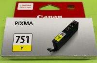 หมึกพิมพ์ Canon 751 สีเหลือง Original Ink Cartridge หมึกแท้ 100%