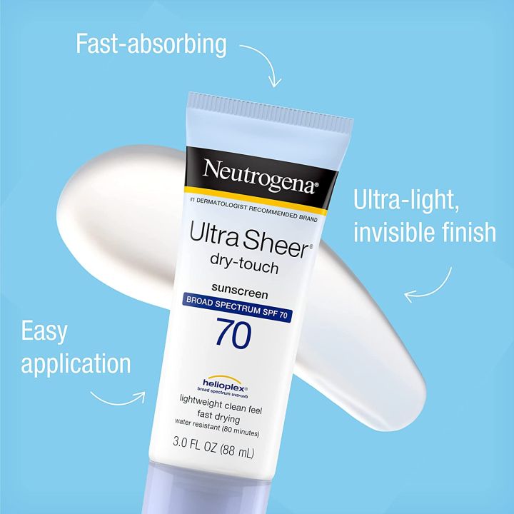 neutrogena-ultra-sheer-dry-touch-sunscreen-lotion-broad-spectrum-spf-70-uva-uvb-ราคา-590-บาท