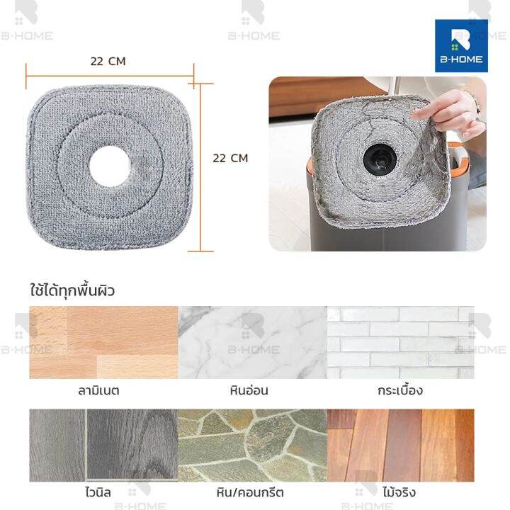 joybos-จอยบอส-ผ้าม็อบไมโครไฟเบอร์-ผ้าไม้ถูพื้น-ผ้าม็อบถูพื้น-m16-อะไหล่ผ้าม๊อบ-ผ้าถูพื้น-square-suspension-mop