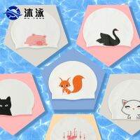 【CW】 Silicone Cap Adult Printing Cartoon Fashion