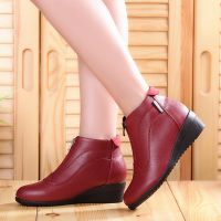 Winter Boots Women 2020 Women Snow Boots Wedge Heels Winter Shoes Women Warm Fur Casual Shoes Zip Womens Shoes Botas Mujer