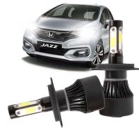 2PC 4ด้านข้างไฟฉายคาดศีรษะ LED ไฟหน้า H4 80W หลอดไฟสำหรับ Honda Jaz~z (GE) 2nd Gen 2009 -2014อุปกรณ์เสริม