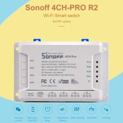 [ฟรีค่าส่ง] Sonoff 4CH PRO R2 สวิตซ์เปิดปิด ควบคุมด้วย App ผ่าน Wifi จัดส่งฟรี จากประเทศไทย