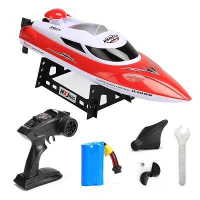 เรือแข่ง ไฮสปีด เรือ ของเล่นบังคับวิทยุ RC Boat High Speed 35km/h 200m Control Distance RC Boat Racing Remote Control Car