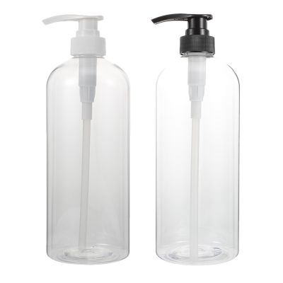 Botol sampo Bening 2 buah botol Dispenser sabun plastik pencuci badan hewan peliharaan