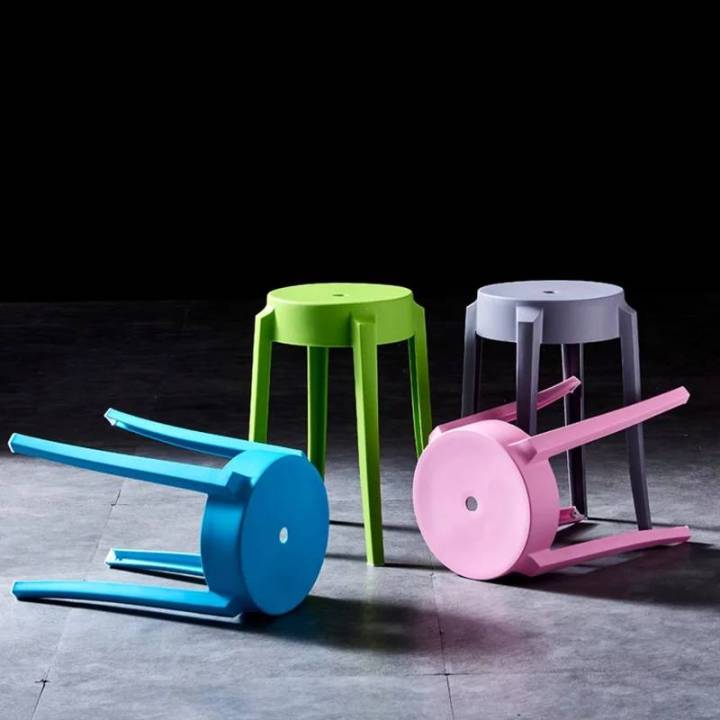 เก้าอี้พลาสติก-เก้าอี้-เก้าอี้พลาสติกทรงกลม-สไตล์โมเดิร์น-คละสี