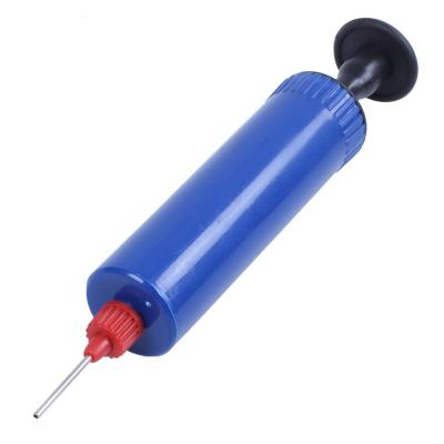 Football Soccer Inflatable Ball Hand Air Pump with Needle Blue