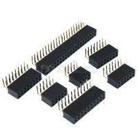 2.54mm R/A Double Row Female 2 40P PCB Board Right angle Pin Header socket Connector Pinheader 2x/4/6/10/20/40Pin For Arduino