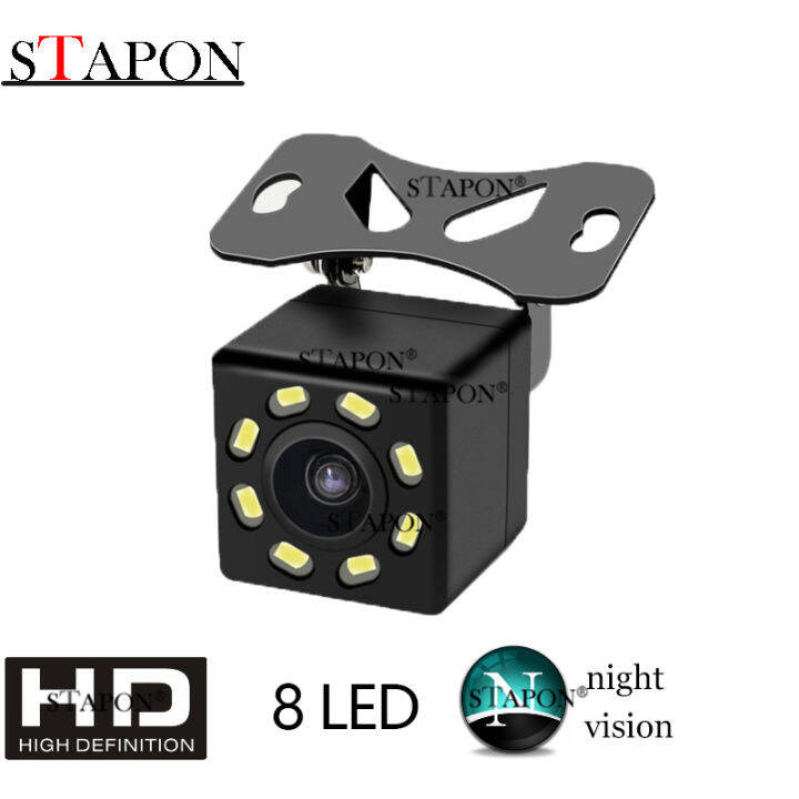 STAPON Wide Angle waterproof 8LED Lens HD Night Vision Car Rear View ...