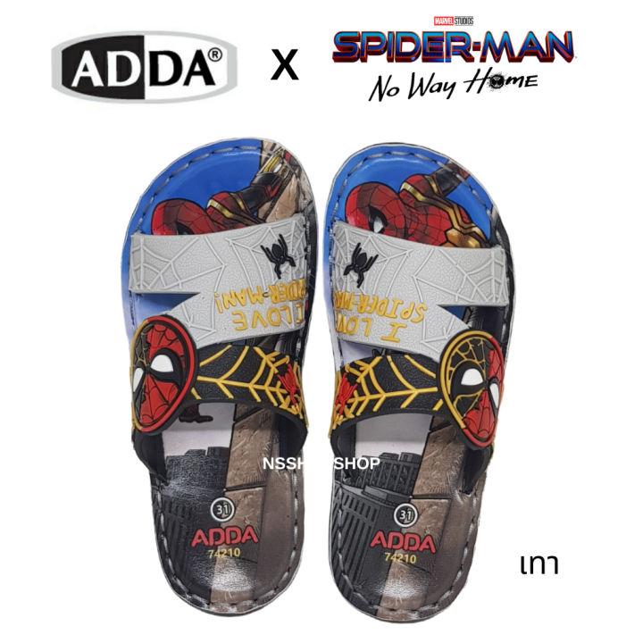 adda-74210-สไปเดอร์แมน-spider-man-รองเท้าแตะเด็กแบบสวม-พื้นพียู