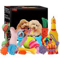 Puppy Dog Pet Chew Toys Gift Set Pet Rope Toys Durable Cotton Clean Teeth for Small To Medium Dogs Toy Cats Pet Supplies Toys