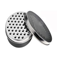 Cheese Grater with Container, for Kitchen with 2 Sizes, Vegetable Grinder, Ginger Shredder, Chocolate Grater