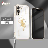 VRQR เคสมือถือชุบโลหะสำหรับ Infinix Note 12 G96 12 Pro 5G X670 ฟรีสายคล้องลายโป๊กเกอร์