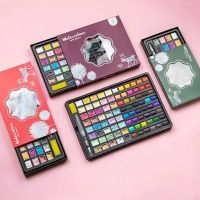 24/36/48/88 Colors Watercolor Paint Set Metallic Pearl Solid Watercolor Pigment Including Water Brush Art Painting Supplies