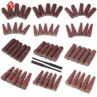 38mm 48mm Abrasive Sandpaper Grinding Head Sanding Cone Engine Porting Assortment Set Sleeve Sandpaper Roll With 1/4inch Shank Cleaning Tools