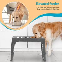 1.1L Dog Food Bowls Adjustable Height Feeding Bowl Anti Slip Feet Pet Feeder Dog Dish Bowl Dog Bowl with Stand for Dogs Supplies