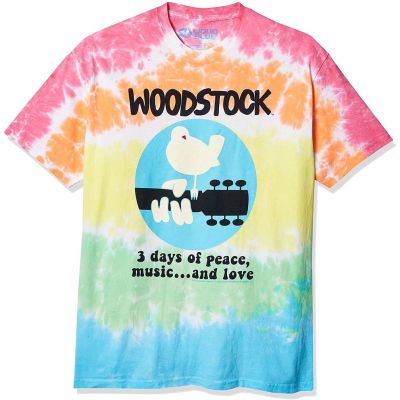 Liquid Blue Mens Woodstock Banded Tie Dye Short Sleeve T-Shirt