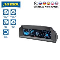 AUTOOL X90 OBD Slope Meter Inclinometer Car HUD Automotive Tilt Pitch Angle Protractor Latitude Longitude Smart Speed PMH KMH