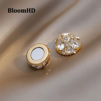 BloomHD แฟชั่นผู้หญิงตุ้มหูแม่เหล็กแม่เหล็กที่มีประสิทธิภาพกลม Rhinestone ปลอมต่างหู Anting Non Tindik ของขวัญเครื่องประดับสาวสวย