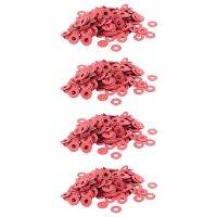 800 Pcs 3X8X0.7mm Insulated Fiber Insulating Washers Spacers Red