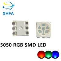 Plcc-6 Led 5050 Rgb Smd/Smt 100ชิ้นชิป3ชิ้นไฟส่องสว่างสุดๆคุณภาพสูง Led แบบ Smd