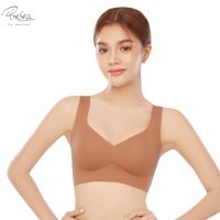 Presea by wacoal บราไร้โครงตัวเรียบ Refreshing Bra สีชาเย็น/ดำ/เนื้อ รุ่น MA1515