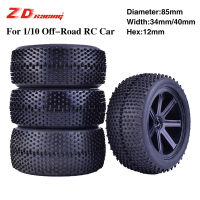 4Pcs ZD Racing 85mm Wheel Hub Rim &amp; Rubber Tires For 110 Off-Road RC Car Buggy Tires Spare Parts Accessories Component