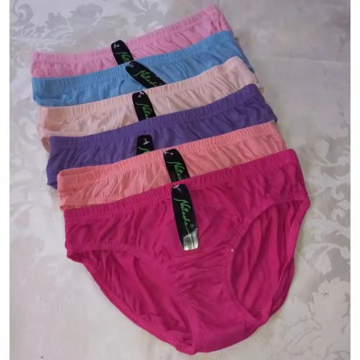 {6pcs\12pcs} women's plain undies panty in assorted design | Lazada PH