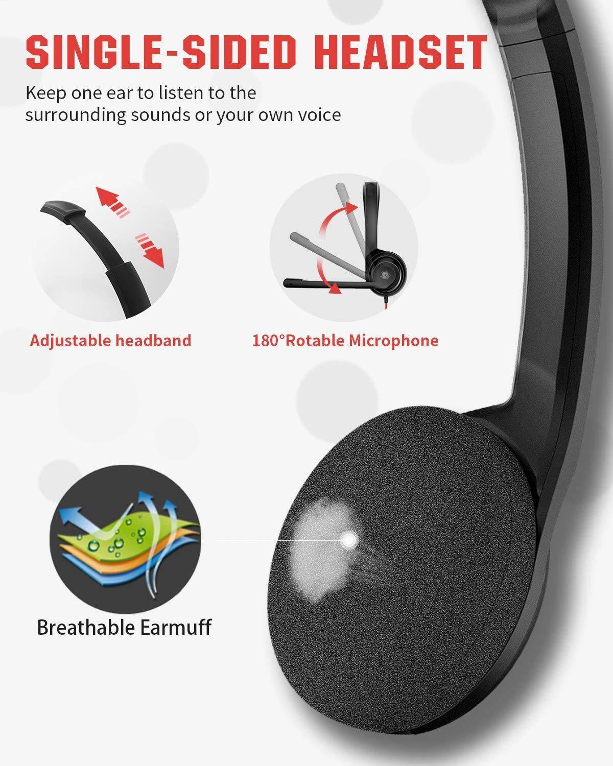 NUBWO HW02 USB Headphone/3.5mm Headset 