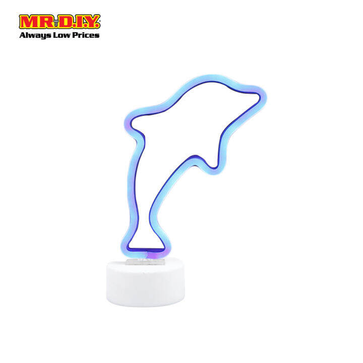 (MR.DIY) LED Neon Light Stand (Dolphin) Lazada