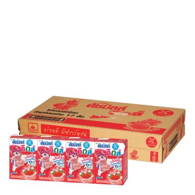 สินค้ามาใหม่! ดัชมิลล์ คิดส์ โยเกิร์ตพร้อมดื่ม ยูเอชที รสสตรอเบอร์รี่ 90 มล. แพ็ค 48 กล่อง Dutch Mill Kids Strawberry 90 ml x 48 Boxes ล็อตใหม่มาล่าสุด สินค้าสด มีเก็บเงินปลายทาง