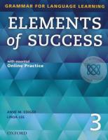 Bundanjai (หนังสือเรียนภาษาอังกฤษ Oxford) Elements of Success Grammar 3 Student s Book Online Practice (P)