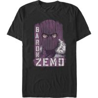 Baron Zemo Marvel Comics เสื้อยืดผ้าฝ้ายแขนสั้น