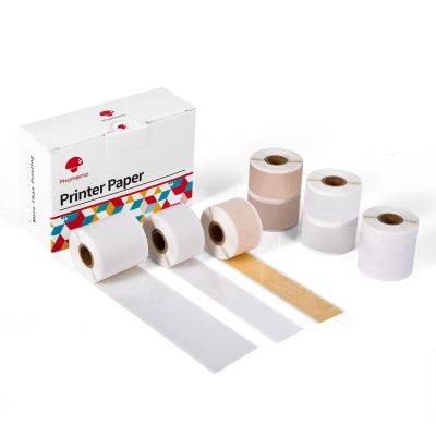 Mixed 15/25mm Gold Sparkle/Silver Sparkle/Regular Sticker Thermal Paper For Phomemo M02S Printer 8 Rolls