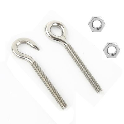 2pcs M4 M5 M6 M8 Sheep Eye screw Bolt Ring/Hook 304 Stainless Steel Screws with 2pcs nuts