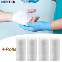 【LZ】✆♈▼  Fita Médica Envoltório respirável Gaze Bandagem Rolls suprimentos de primeiros socorros flexível Stretchable ferida Molho 4 Rolls