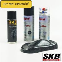 ฟิล์มลอยน้ำ  ชุด DIY เคฟล่าลาย1  SKB-I28 PREMIUM SET water transfer printing  hydrographic  ฟิล์มน้ำ ฟิล์มโมเลกุลน้ำ เคฟล่าจุ่มน้ำ SKB ACCESSORIES