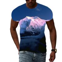 Early Morning Cloud And Mist Landscape graphic t shirts For Men Summer Trend Casual 3D Print T-shirt Hip Hop hakuna Cool blouse