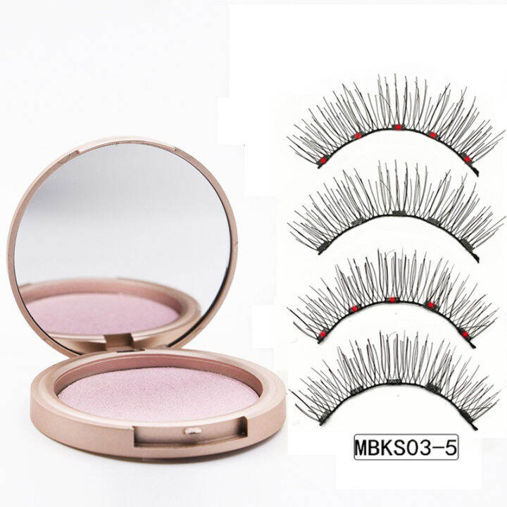 mb-5-magnetic-eyelashes-magnetic-soft-nature-reusable-mink-lashes-with-applicatorclip-3d-ขนตาปลอม-magnetique-faux-cils