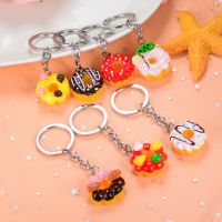 1PCS New product cute food cake dessert donut keychain pendant wholesale