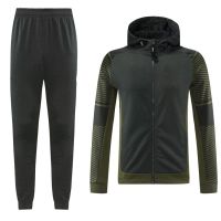 ❈ Embroidered football training suit jacket jersey 2223 new army green long-sleeved trousers hooded suit sports team uniform