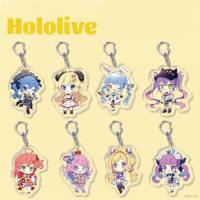 YT Hololive Vtuber Keychain Anime Bag Pendant Keyring Acrylic Haato Matsuri Ayame Okayu Key Chain Gifts TY