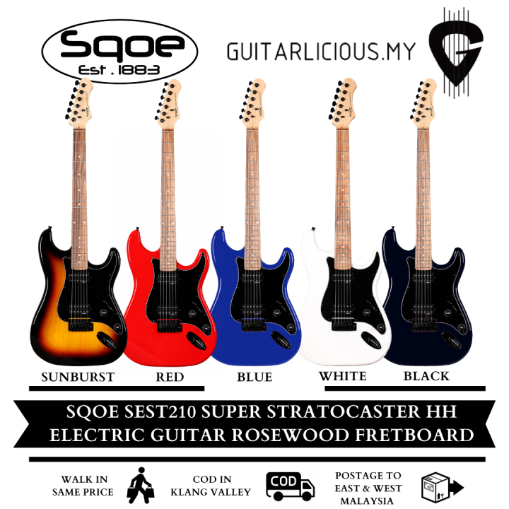 SQOE SEST210 Super Stratocaster Body HH Electric Guitar Rosewood ...