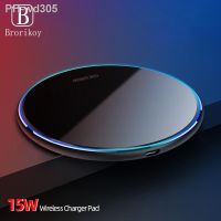 15W Universal Wireless Charger For iPhone 14 13 12 11 ProMax Fast Wireless Charger Stand For Samsung Xiaomi Huawei Charging Pad
