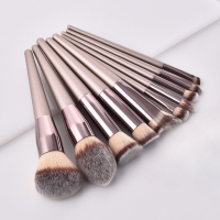 แปรงแต่งหน้า H02 brush set เซต10ชิ้น แปรงปัดแก้ม แปรงไฮไลท์ แปลงแต่งหน้า Make up brush fancy(สีแปรงคลาสสิคมากๆ)